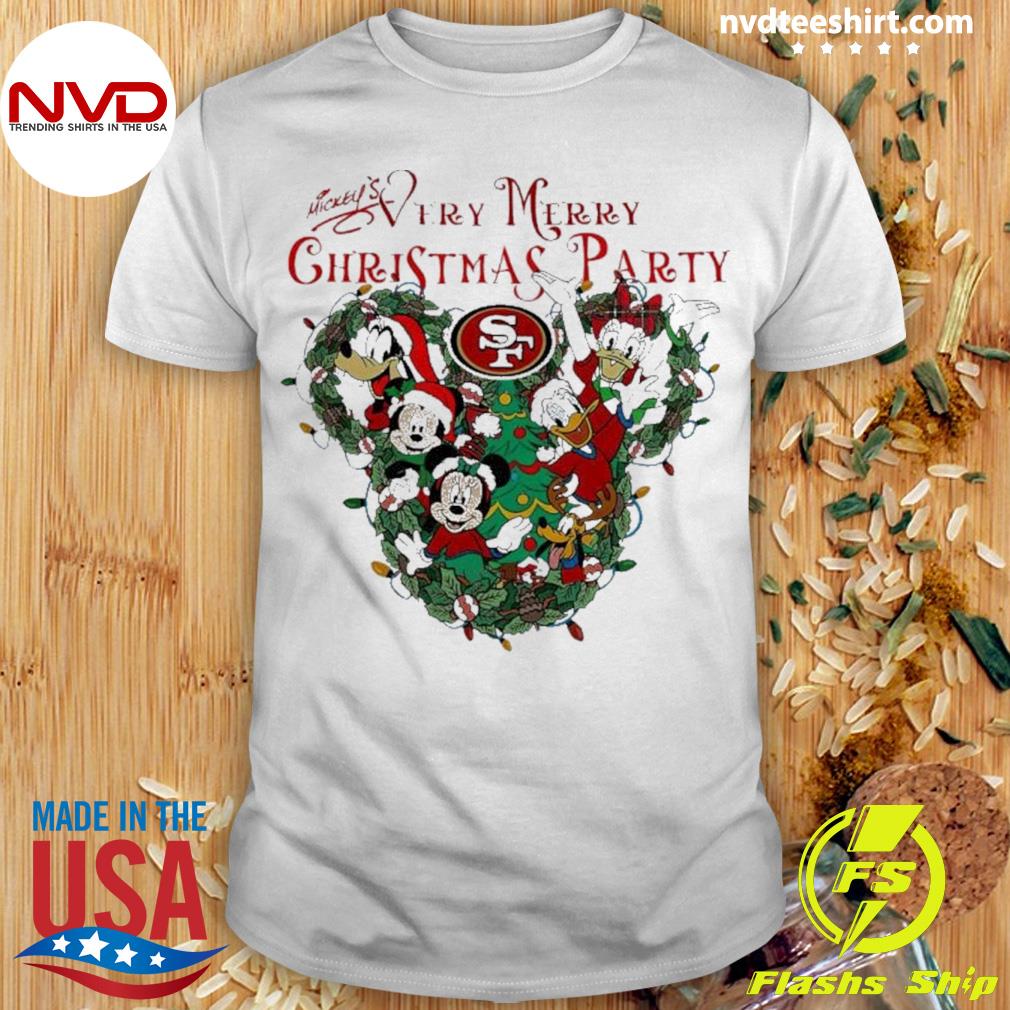 Mickey And Friends Very Mery Christmas San Francisco 49ers Shirt