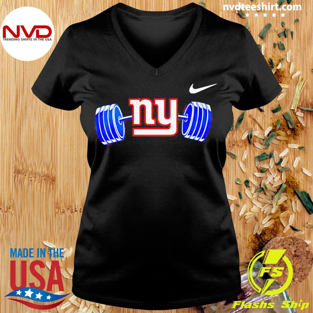 New York Giants weight barbell shirt, hoodie, sweater and v-neck t-shirt