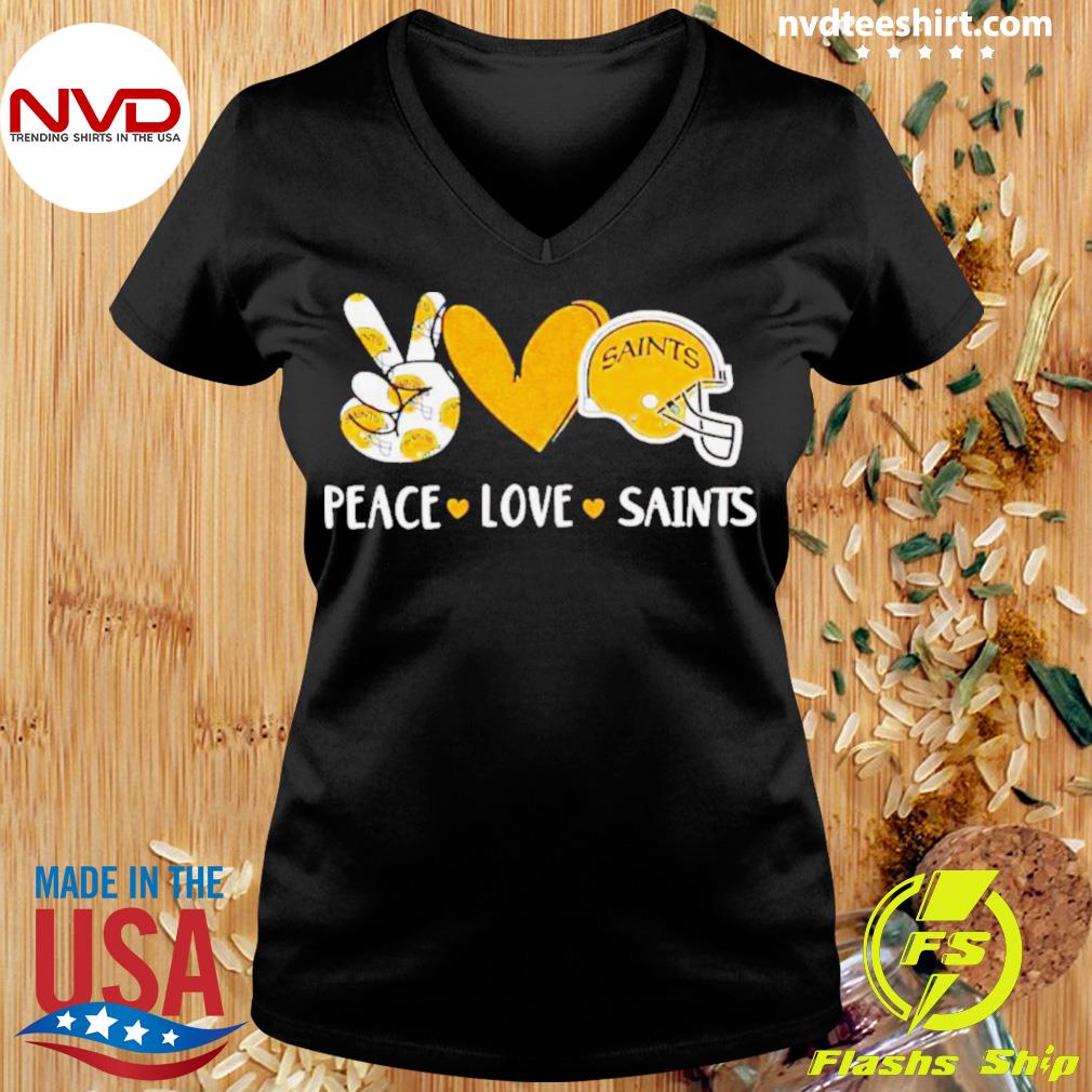 Peace Love New Orleans Saints Rainbow Leopard for Football Lover T-Shirt -  TeeNavi