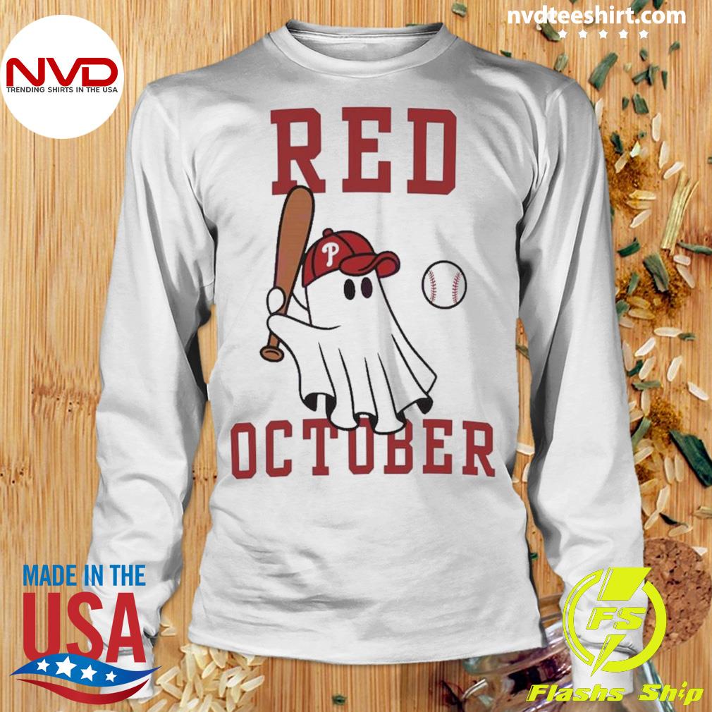 Stream Phillies Philly Red October Cute Ghost Shirt by goduckoo