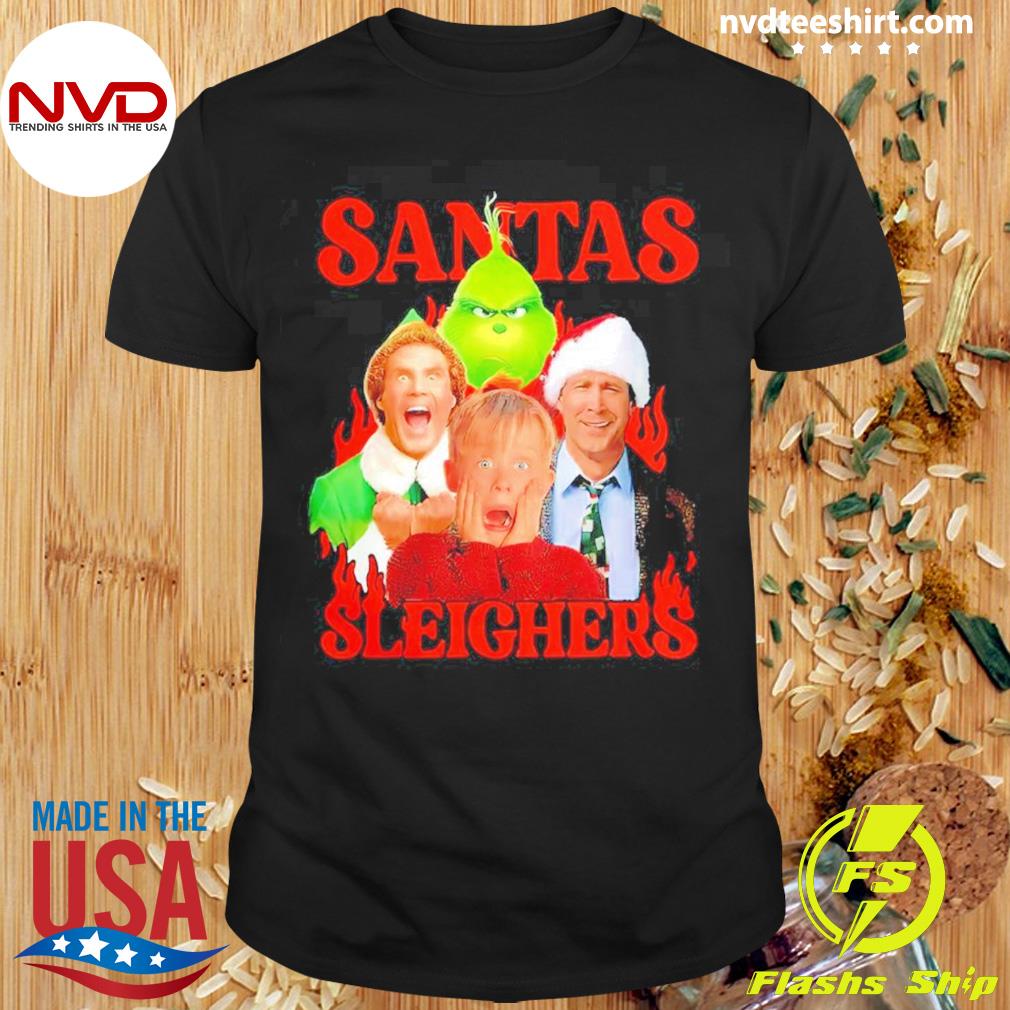 Premium Santas Sleighers Christmas Rock Tour Shirt