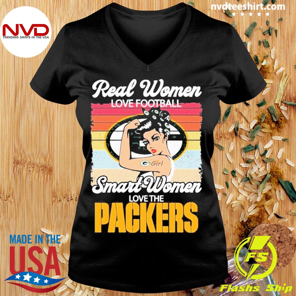 Funny Real Women Love Football Smart Women Love The Green Bay Packers  Signatures Shirt, hoodie, sweater, long sleeve and tank top