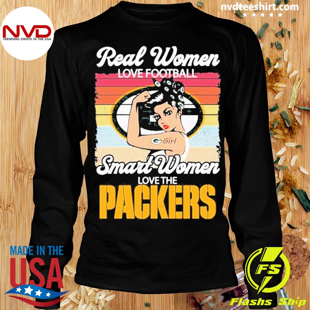 Official real Women Love Football Smart Women Love The Packers T Shirt,  hoodie, sweater, long sleeve and tank top