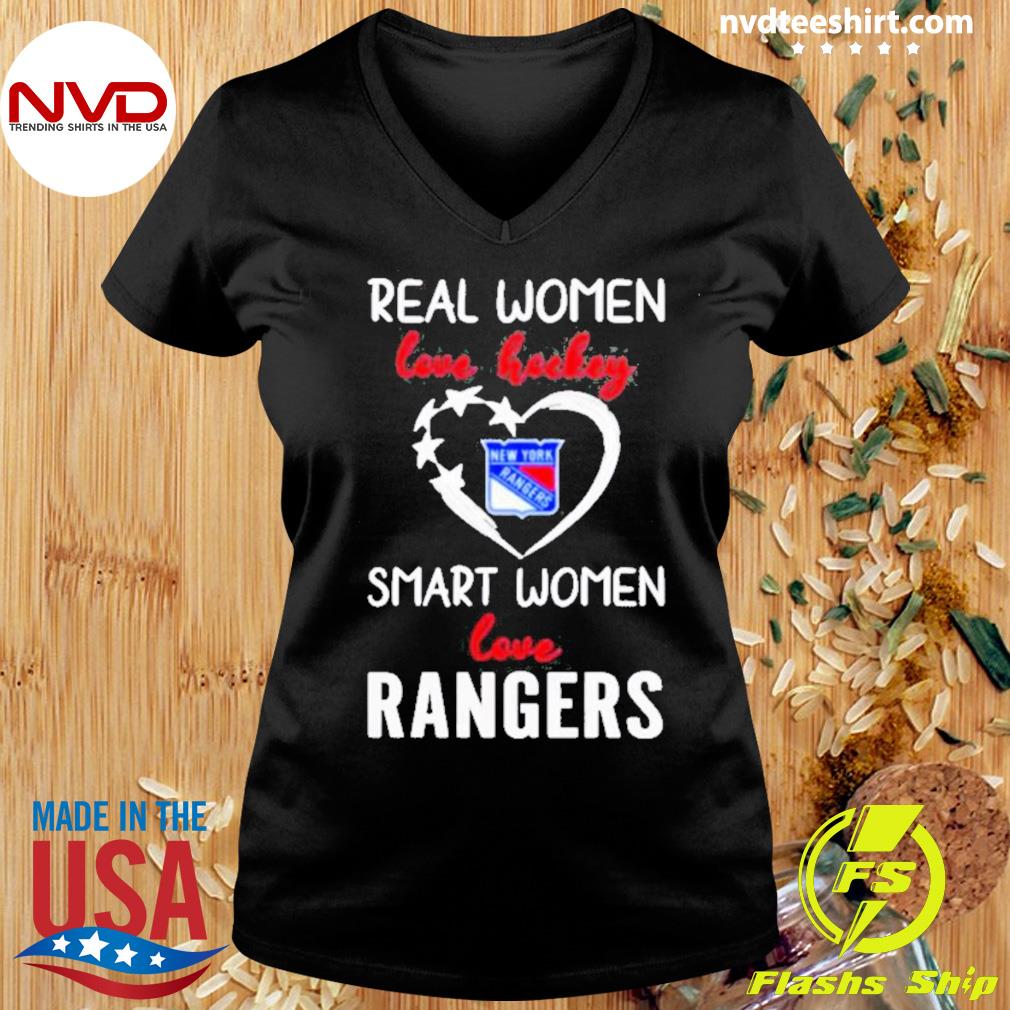 Real women love hockey smart women love the NY Rangers 2023 t-shirt,  hoodie, sweater and long sleeve