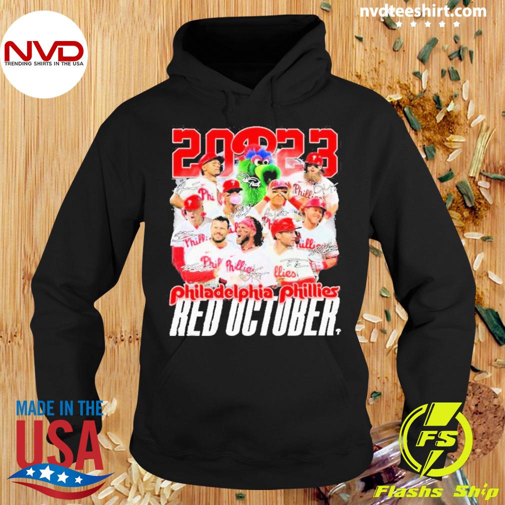 Red October NLCS 2023 Philadelphia Phillies Signatures Shirt - Danmerch