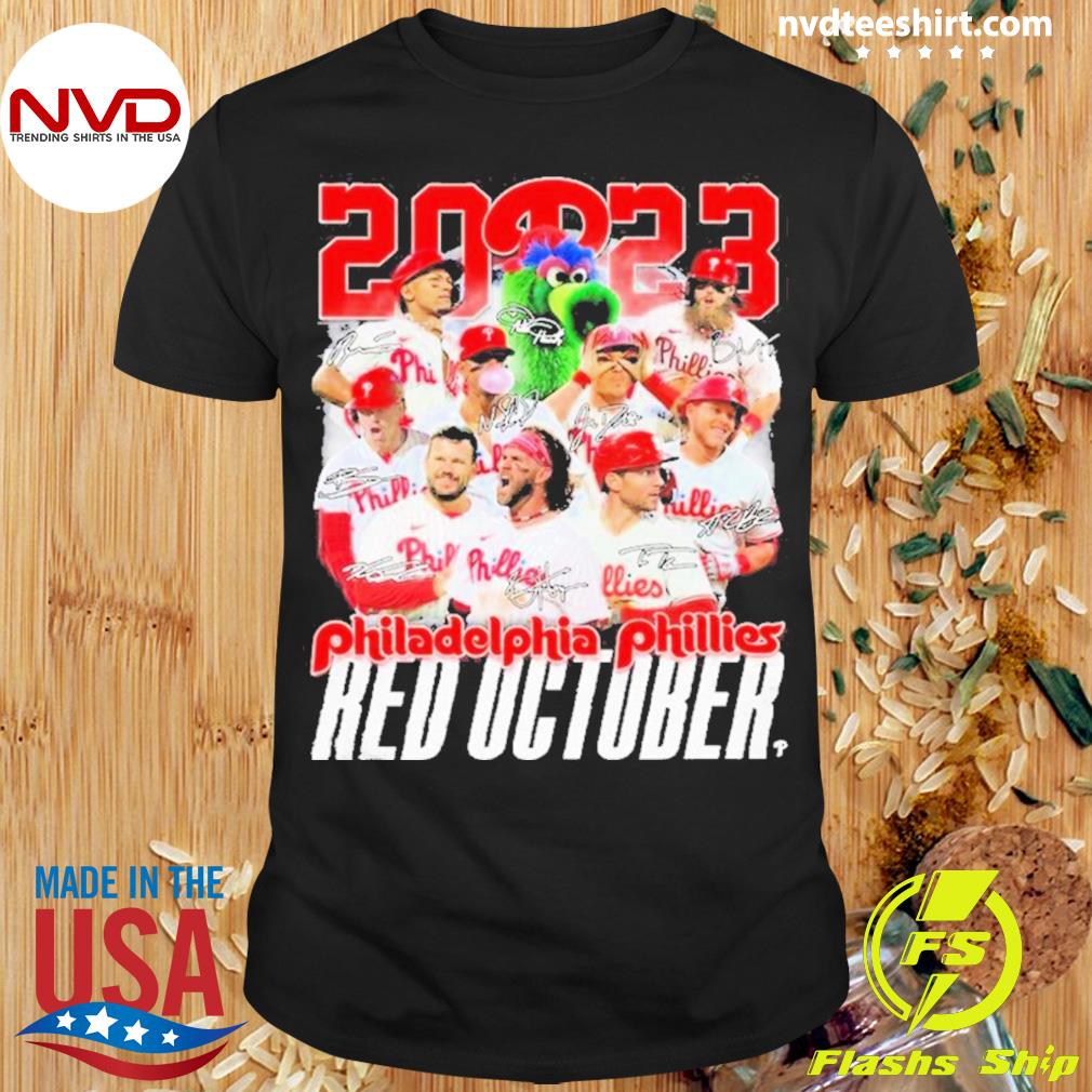 NLCS 2023 Red October signatures NLCS Phillies Shirt, hoodie