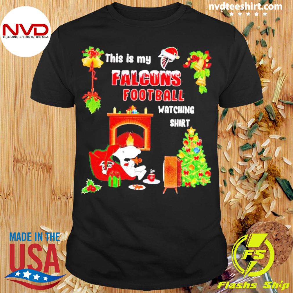 Santa Snoopy This Is My Falcons Football Watching Christmas Shirt
