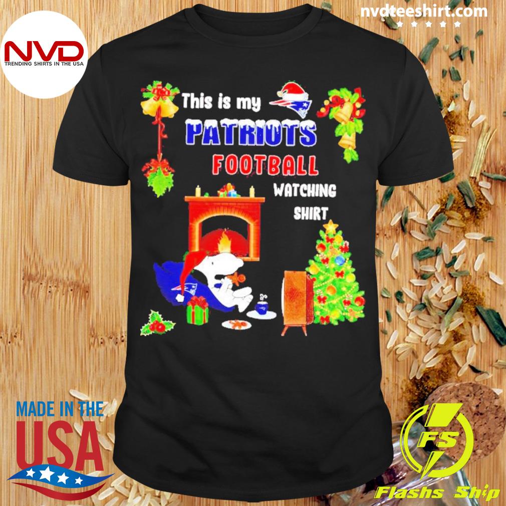 Santa Snoopy this is my Patriots football watching Christmas Shirt