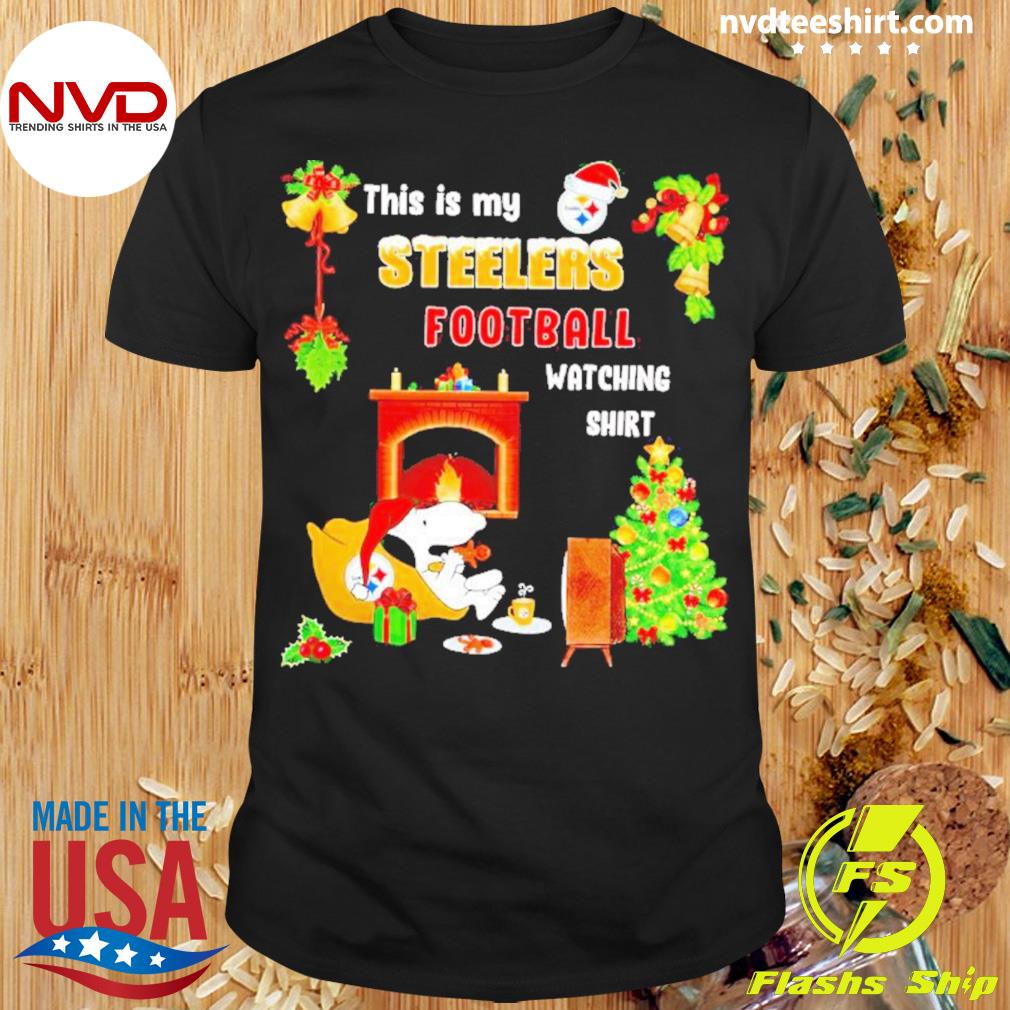 Santa Snoopy This Is My Steelers Football Watching Christmas Shirt