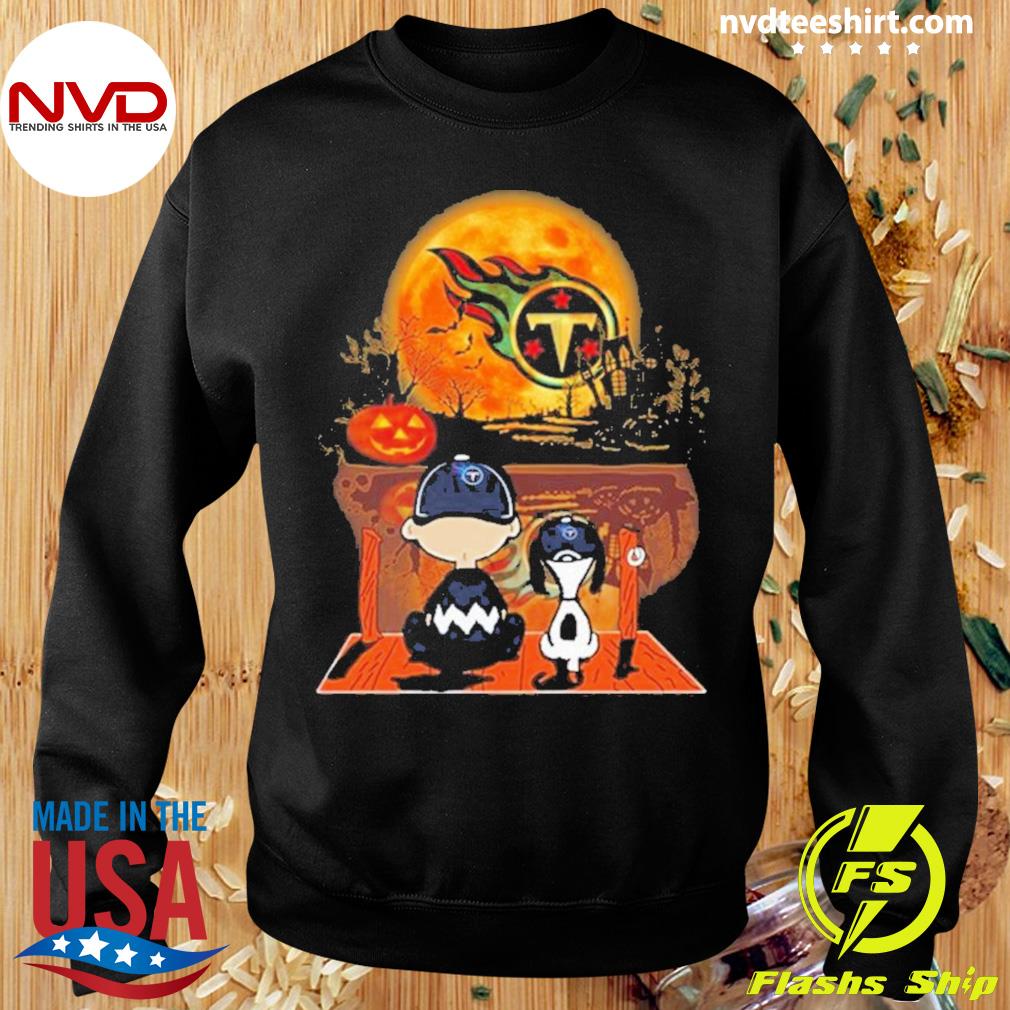 Snoopy and Charlie Brown Pumpkin Tennessee Titans Halloween Moon 2022  shirt, hoodie, sweater, long sleeve and tank top