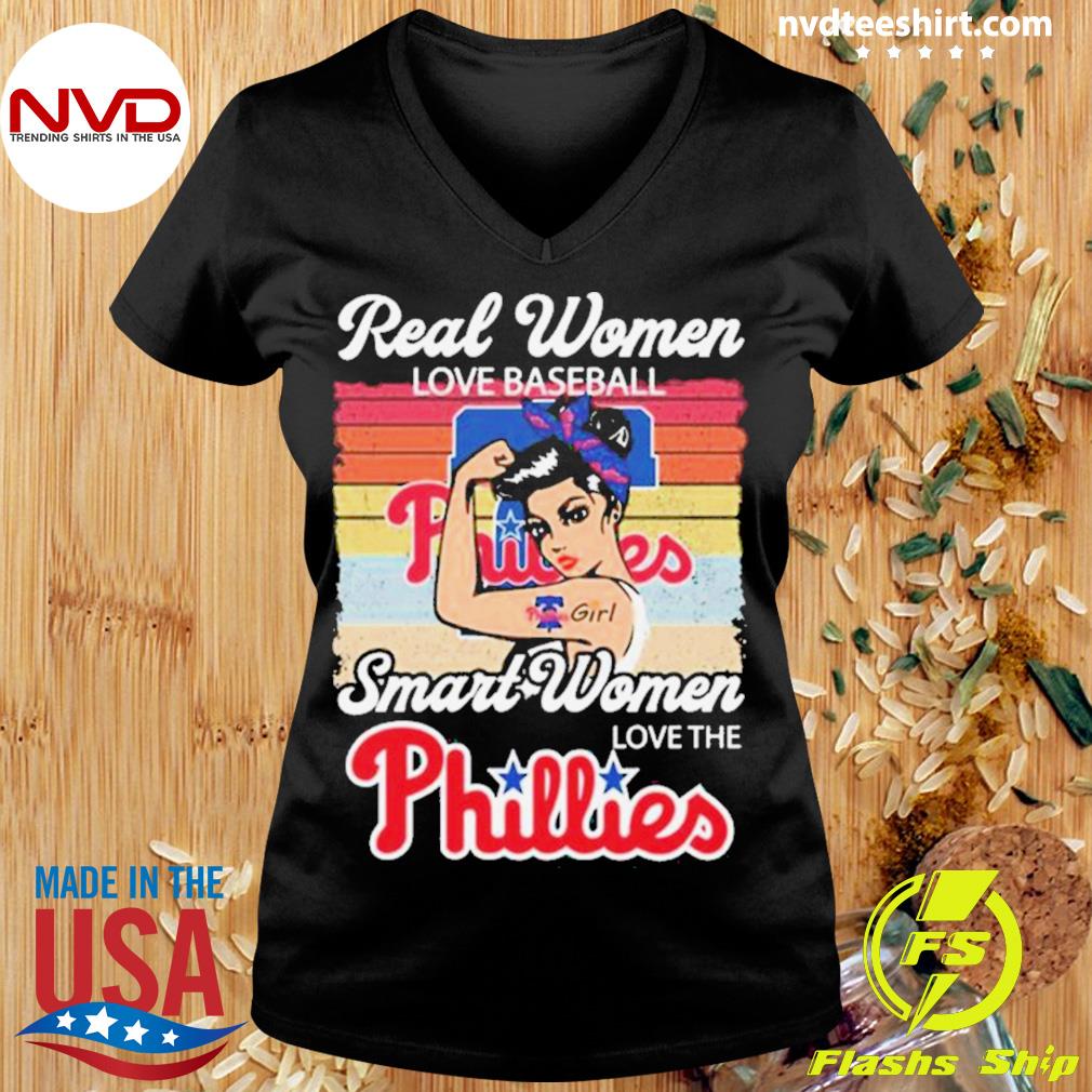 Real Women Love Sport Smart Women Love The Philadelphia Phillies And Eagles  T Shirt - Growkoc