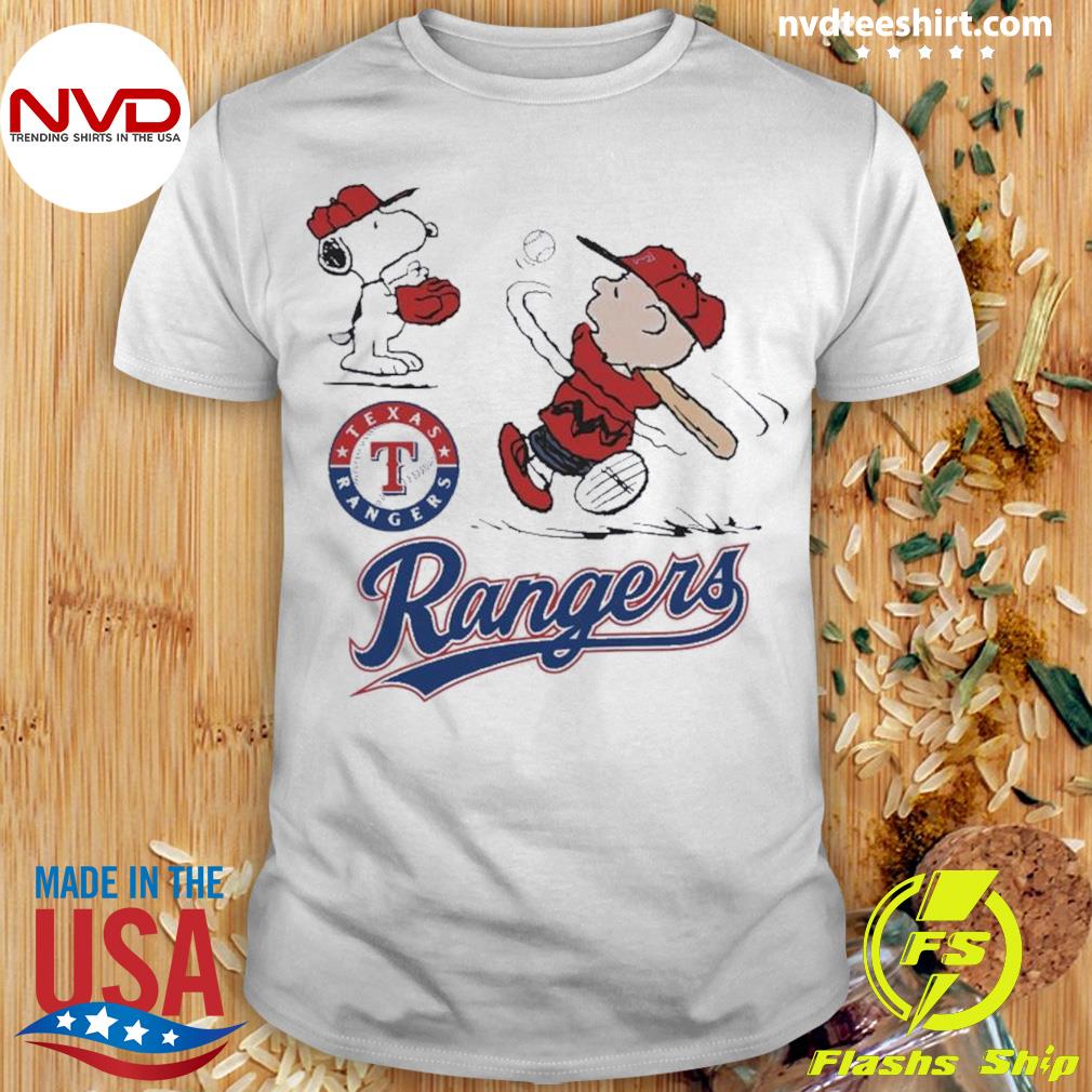 Peanuts Snoopy x Texas Rangers Baseball Jersey nv - Scesy