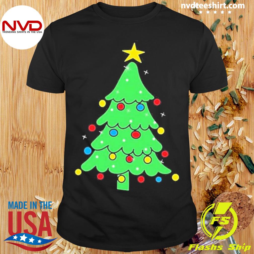 Vizor Christmas Tree Off The Shoulder Shirt