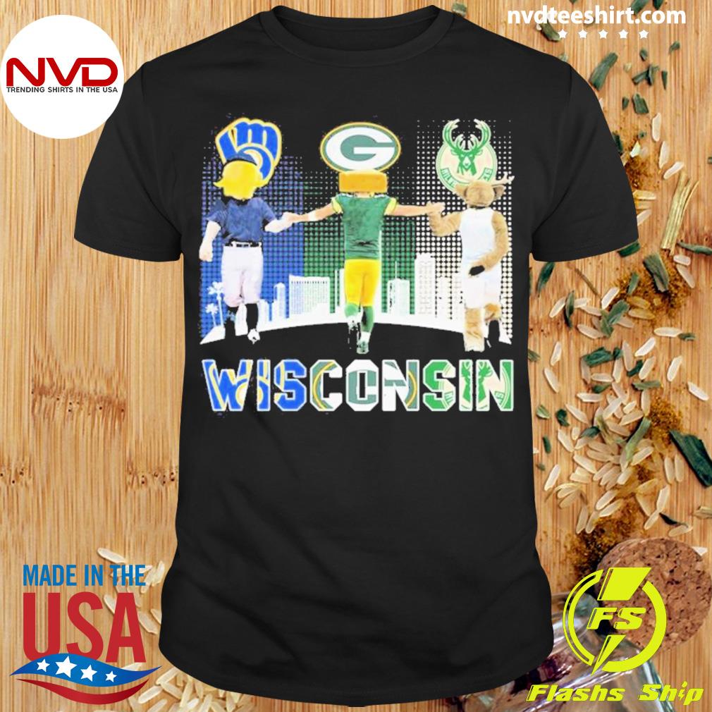 Wisconsin sport team city Green Bay Packers Milwaukee Brewers Milwaukee  Bucks shirt - T-Shirt AT Fashion LLC