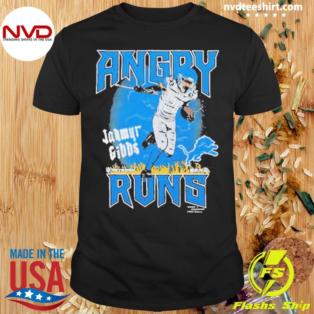 Angry Runs Lions Jahmyr Gibbs Shirt