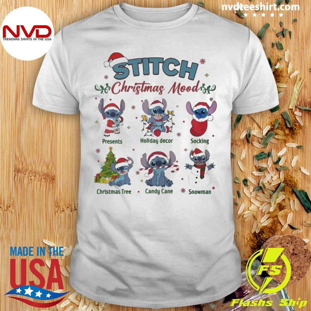 Baby Stitch Hat Santa Christmas Mood Merry Christmas Shirt