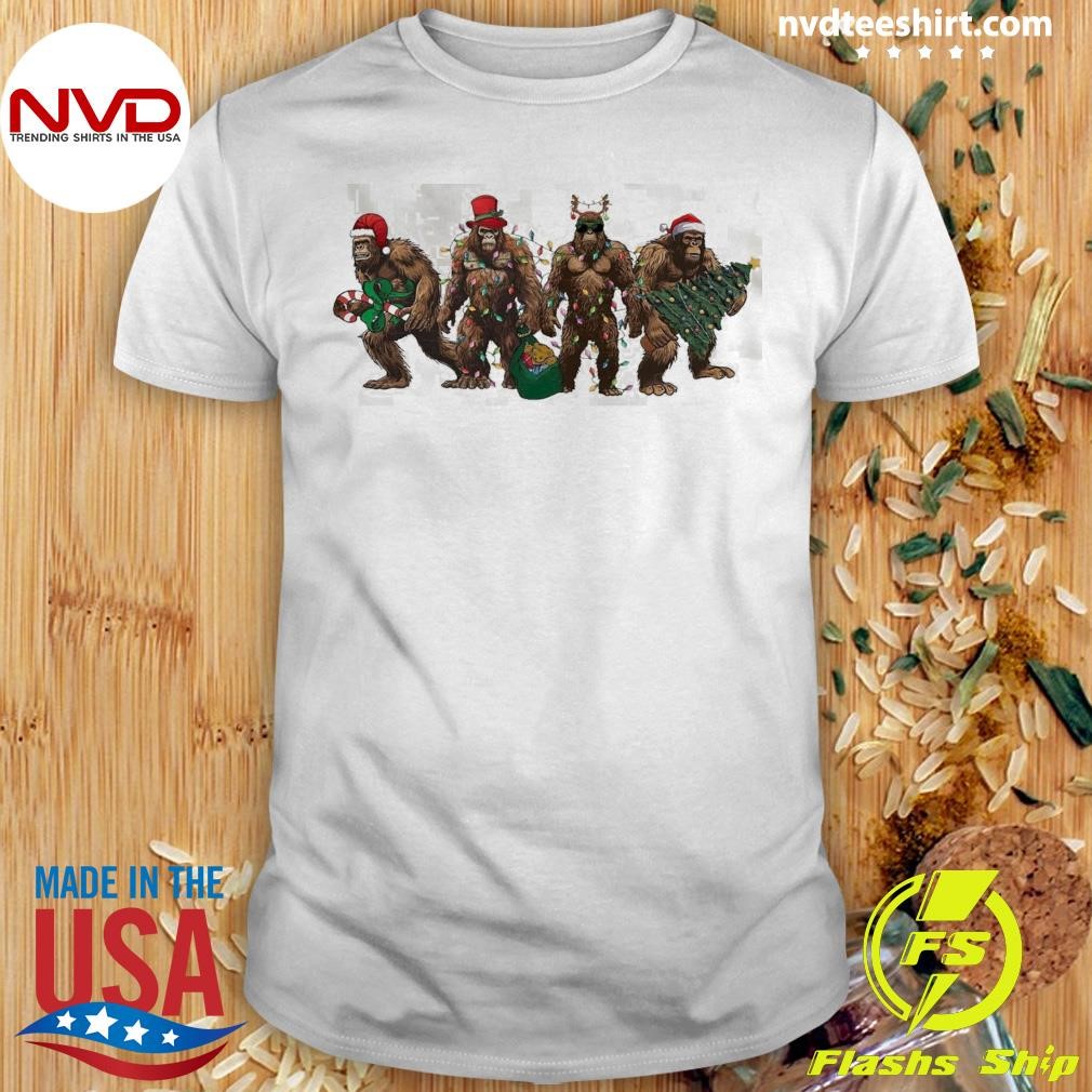 Bigfoot Merry Christmas Duhitu Shirt