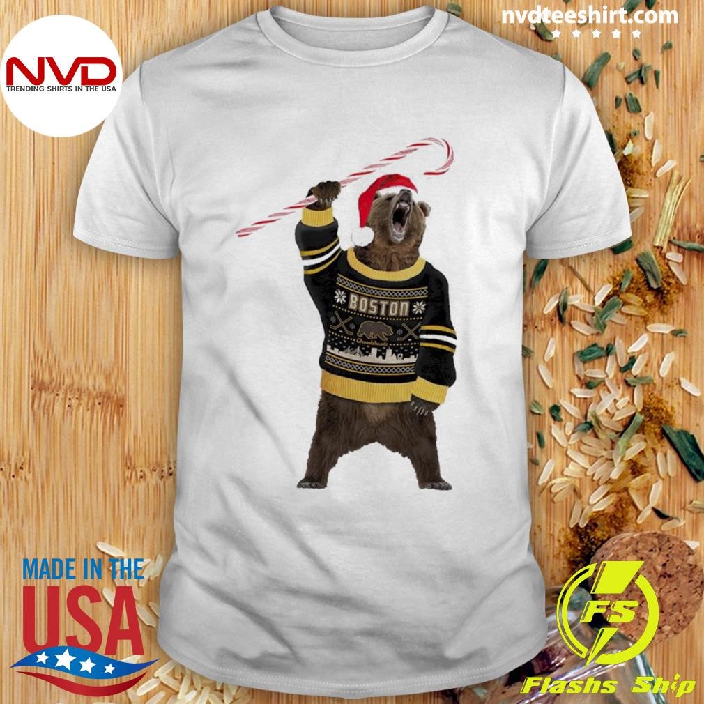 Boston Bear Christmas Holiday Shirt