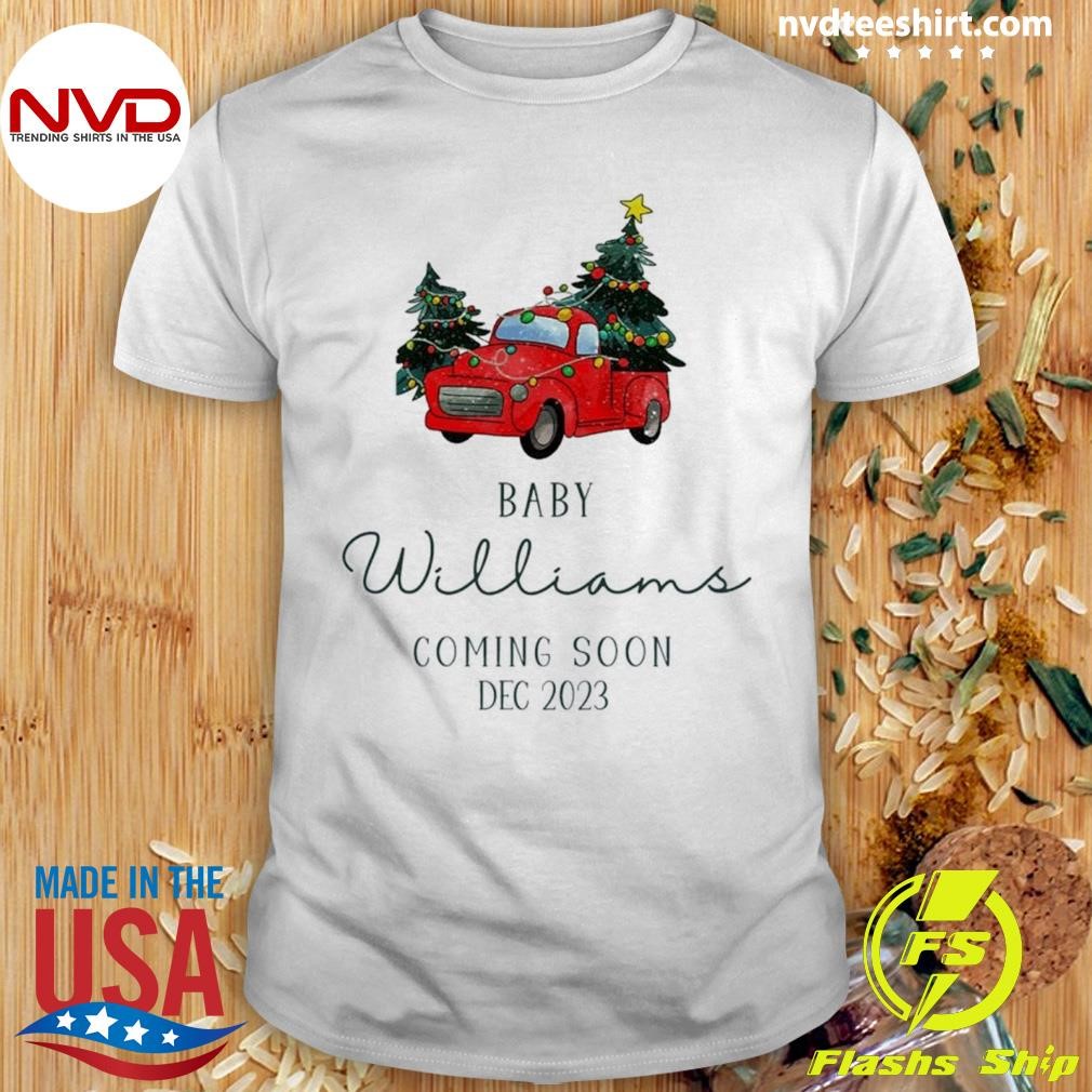 Car Driving Christmas Tree Baby Coming Soon Shirt