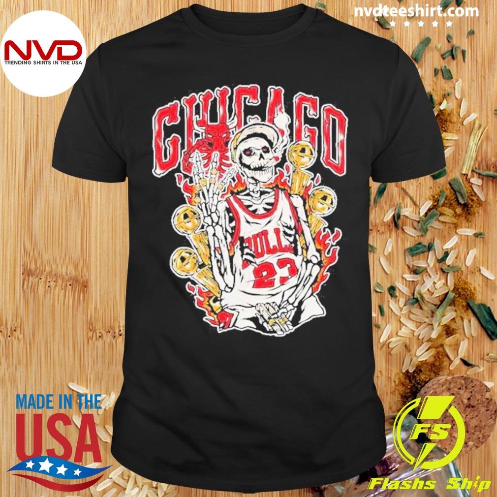Chicago Bulls 23 Michael Jordan Skeleton Shirt