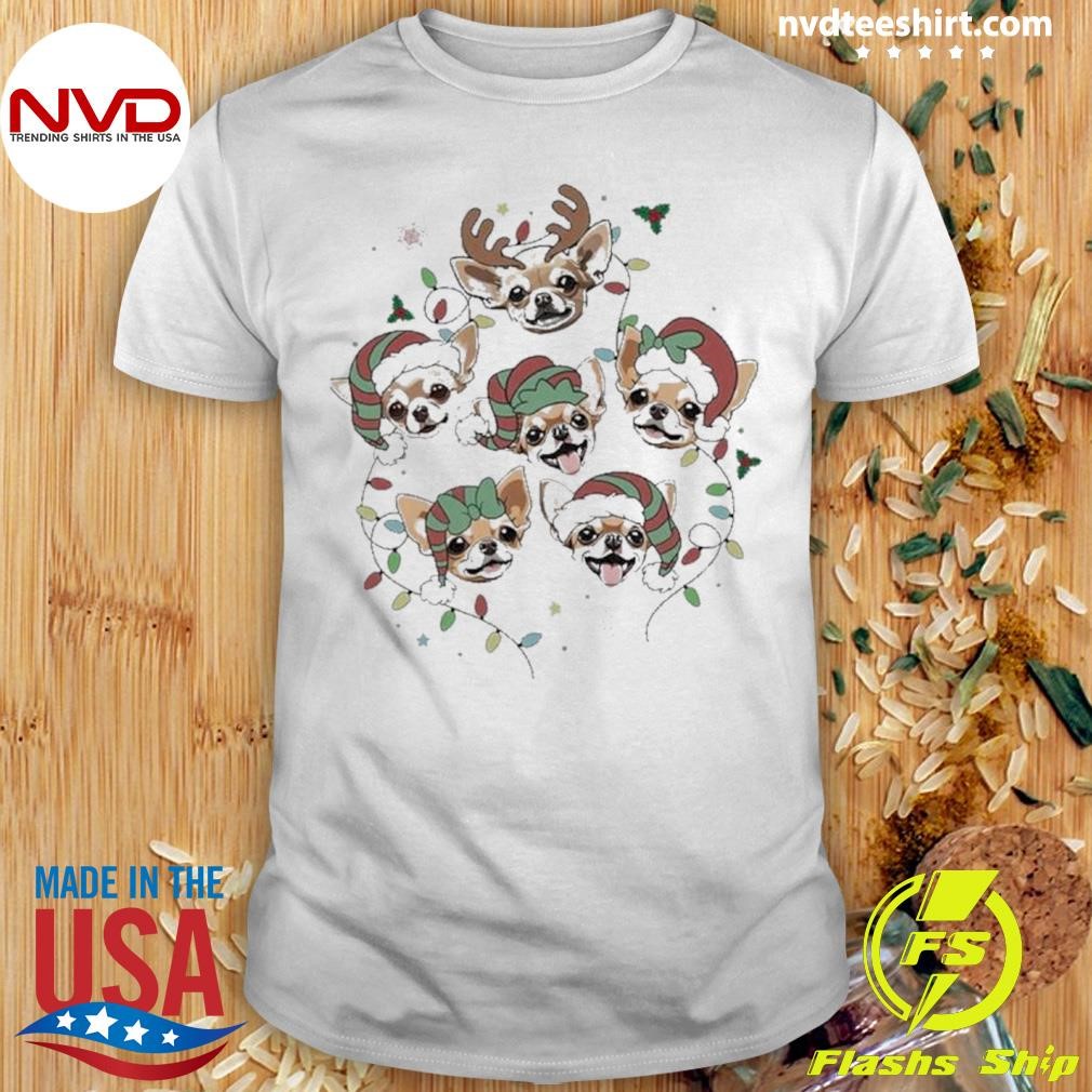 Chihuahua Dogs Merry Christmas Shirt