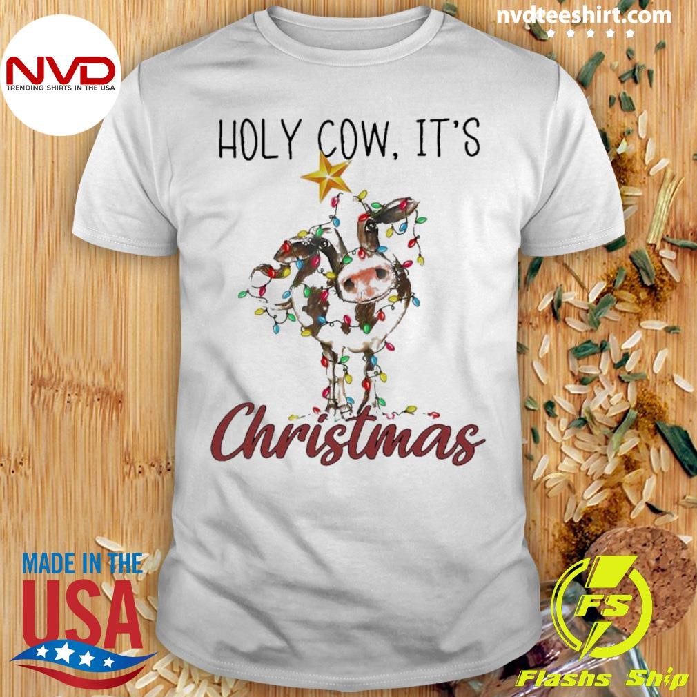 Cow Light Holy Cow, It’s Christmas Shirt