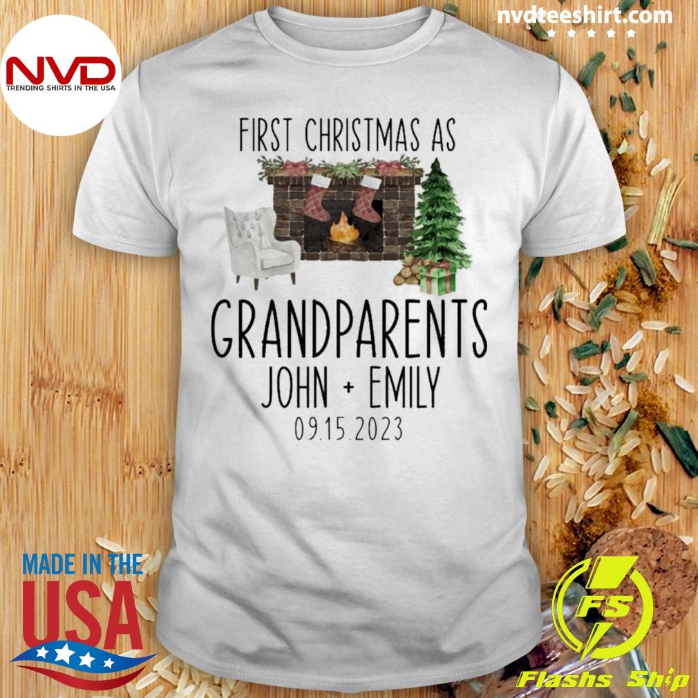 First Christmas As Grandparents Shirt