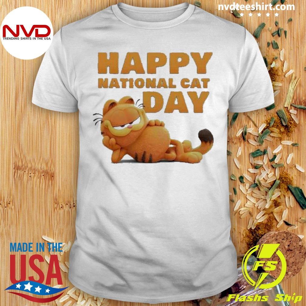First Look At Garfield Happy National Cat Day 2023 Shirt