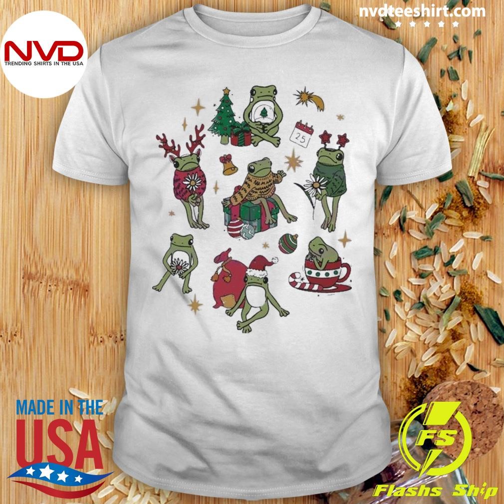 Frog Xmas Tree Christmas Gift Shirt