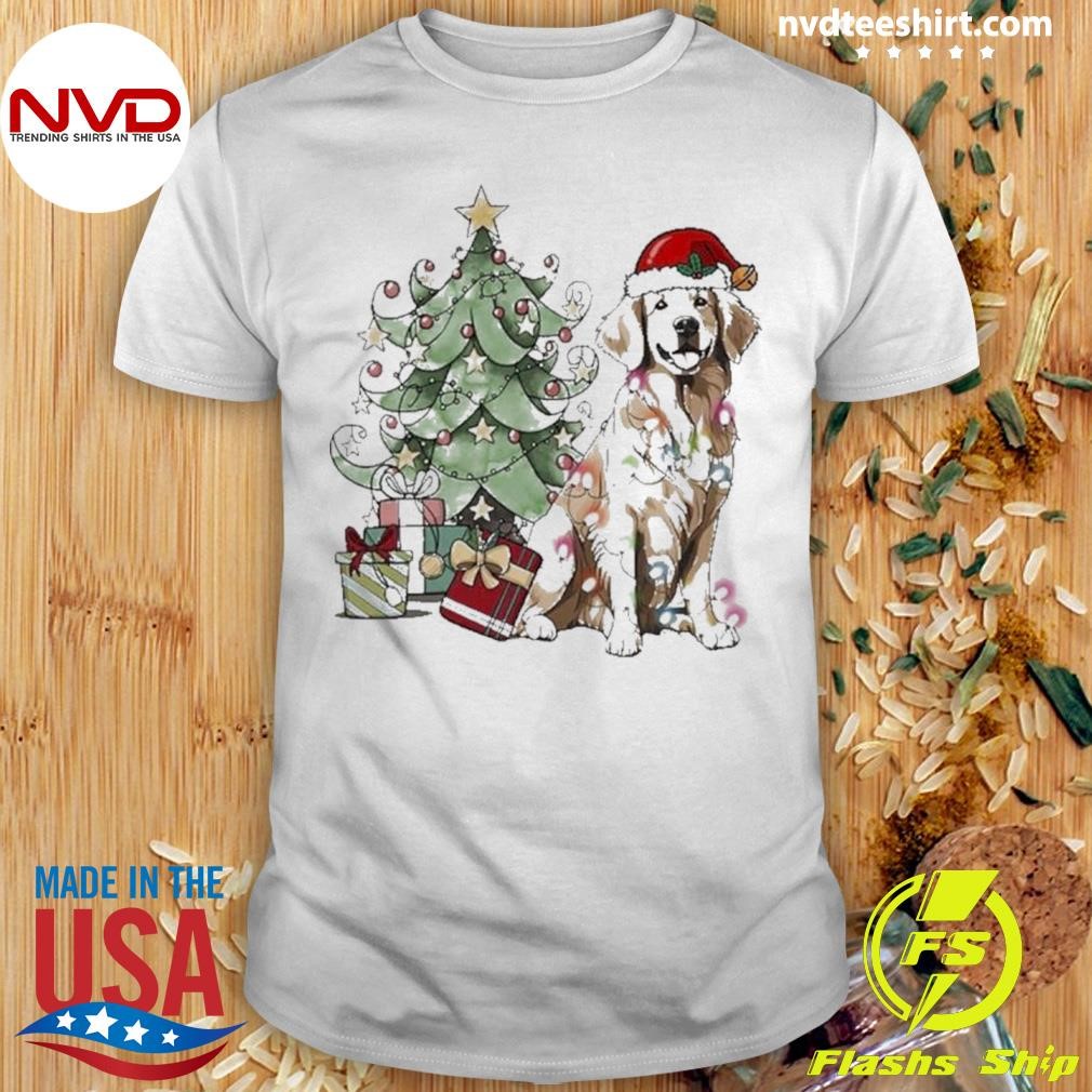 Golden Retriever Christmas Tree Shirt