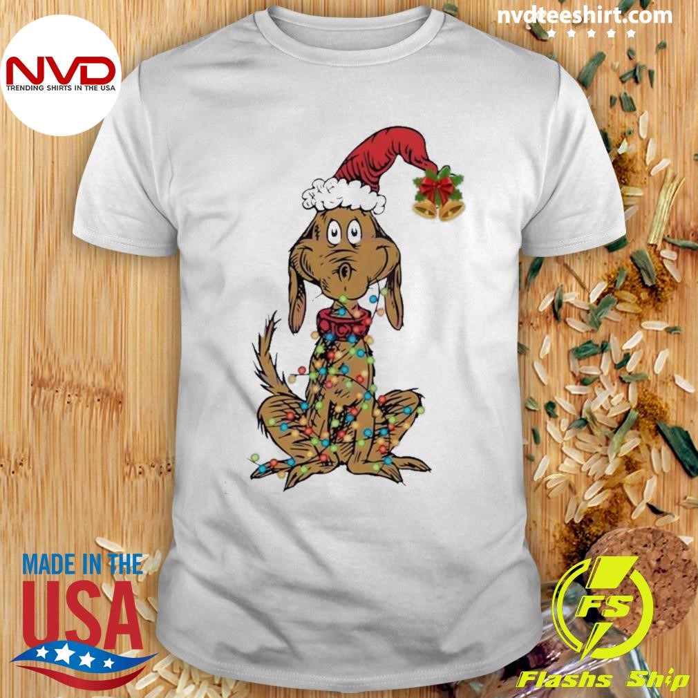 Grinch Dog Max Christmas Lights Shirt