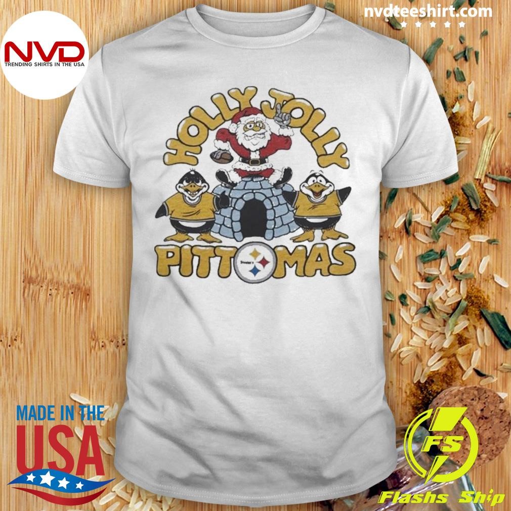 Holly Jolly Pitt-Mas Pittsburgh Steelers Christmas Shirt