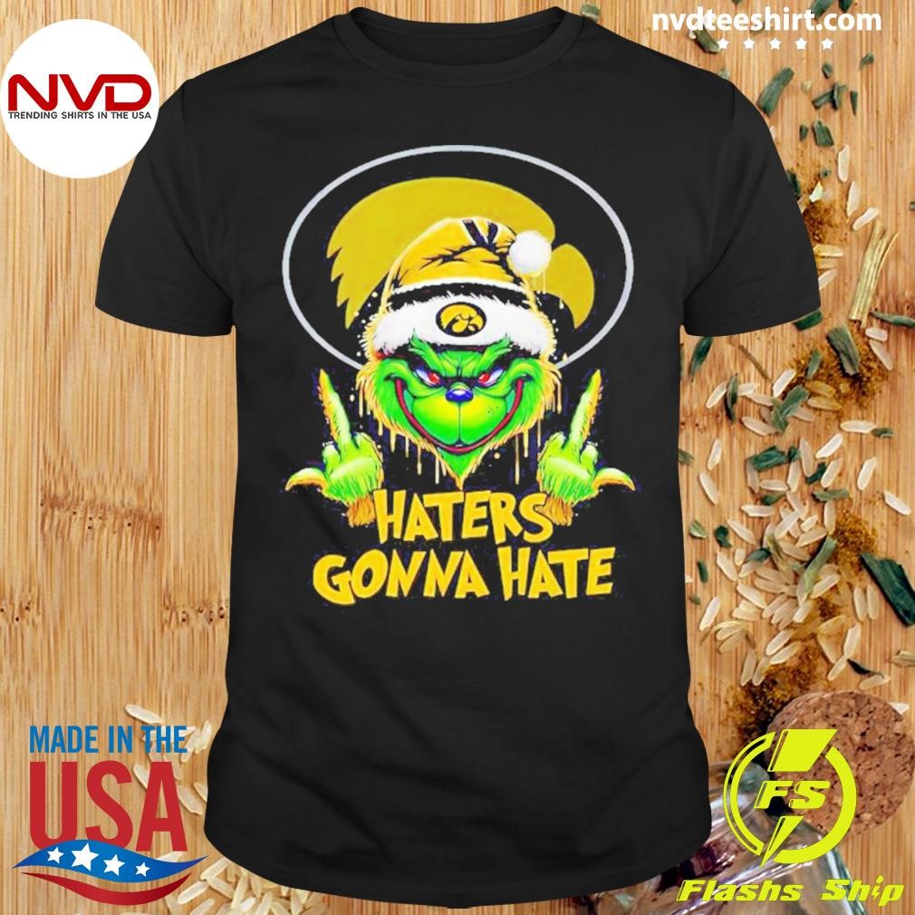 Iowa Hawkeyes Grinch Haters Gonna Hate Christmas Shirt