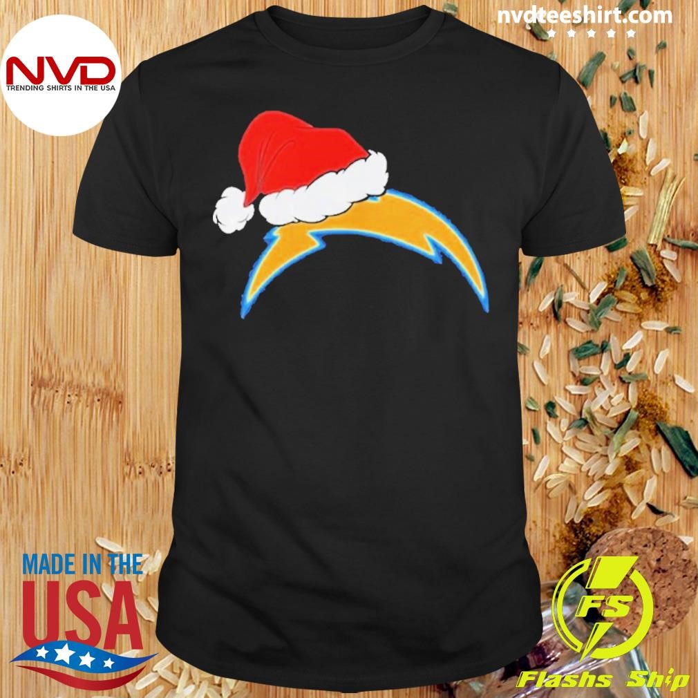 Los Angeles Chargers logo Santa Hat Christmas 2023 Shirt