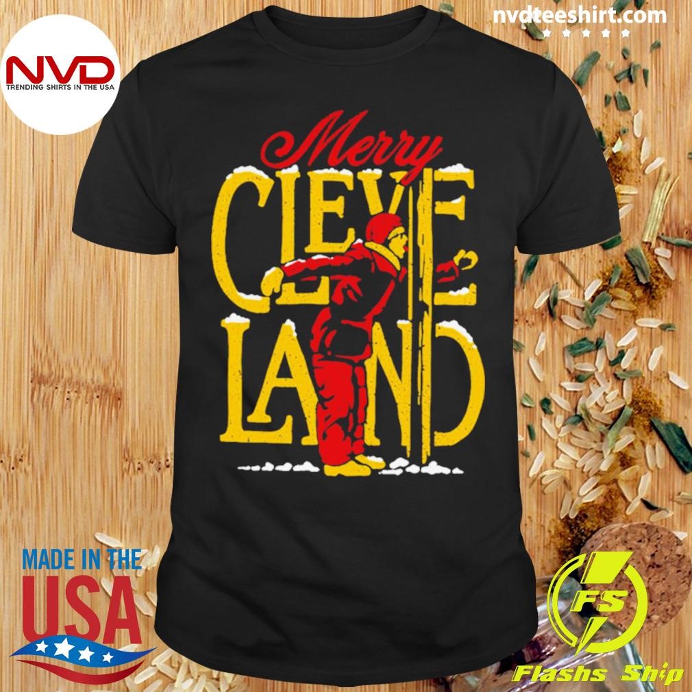Merry Cleveland Christmas Logo Shirt