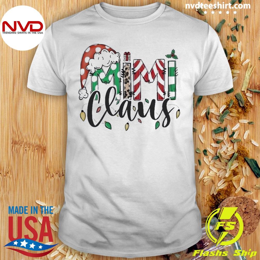 Mimi Claus Christmas Lights Santa Claus Matching Family Shirt