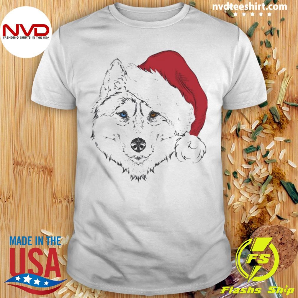 Mixed Eyes Santa Husky Premium Shirt