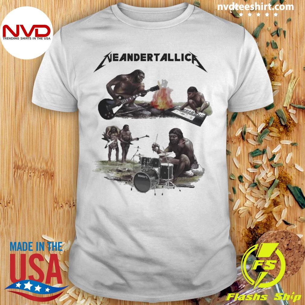 Neandertallica Metallica Parody Shirt