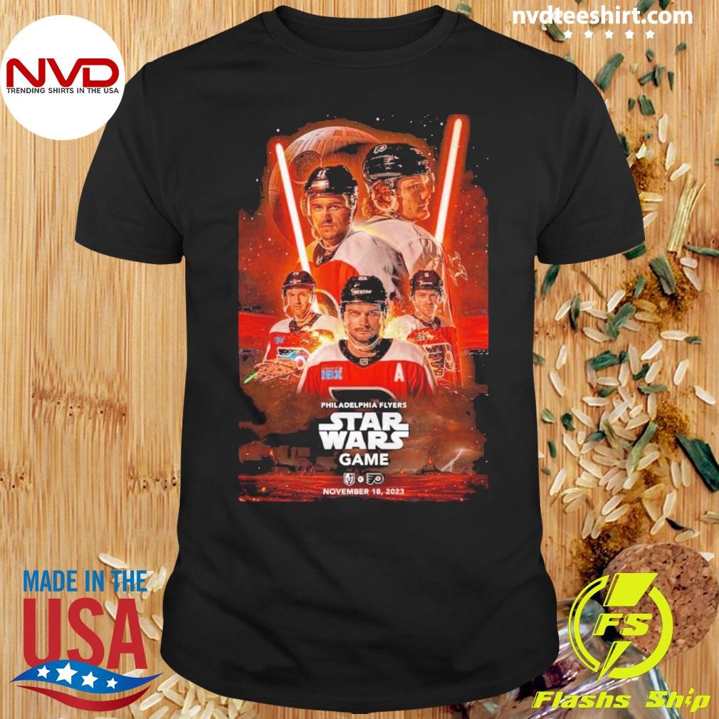 Nov 18 2023 Philadelphia Flyers Star Wars Game Poster Shirt
