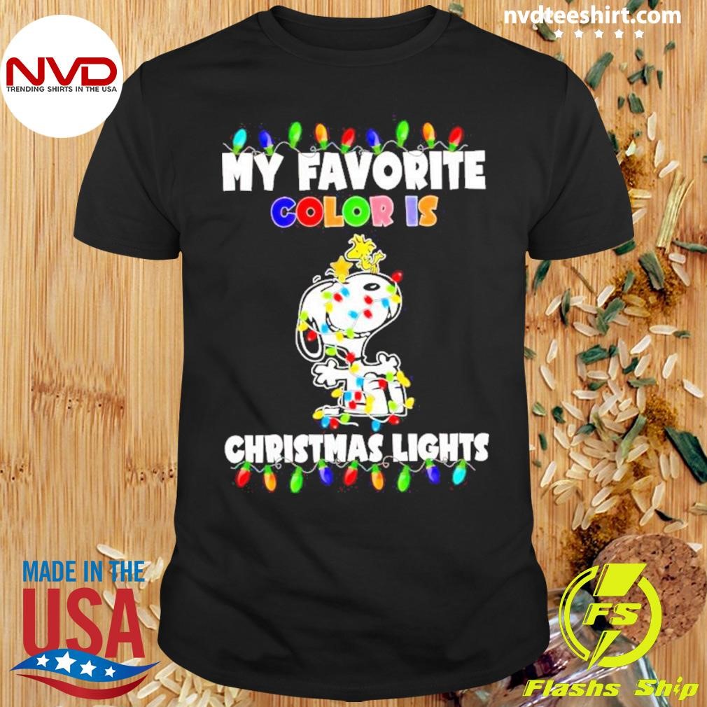 PSnoopy My Favorite Color Is Christmas Light Shirt