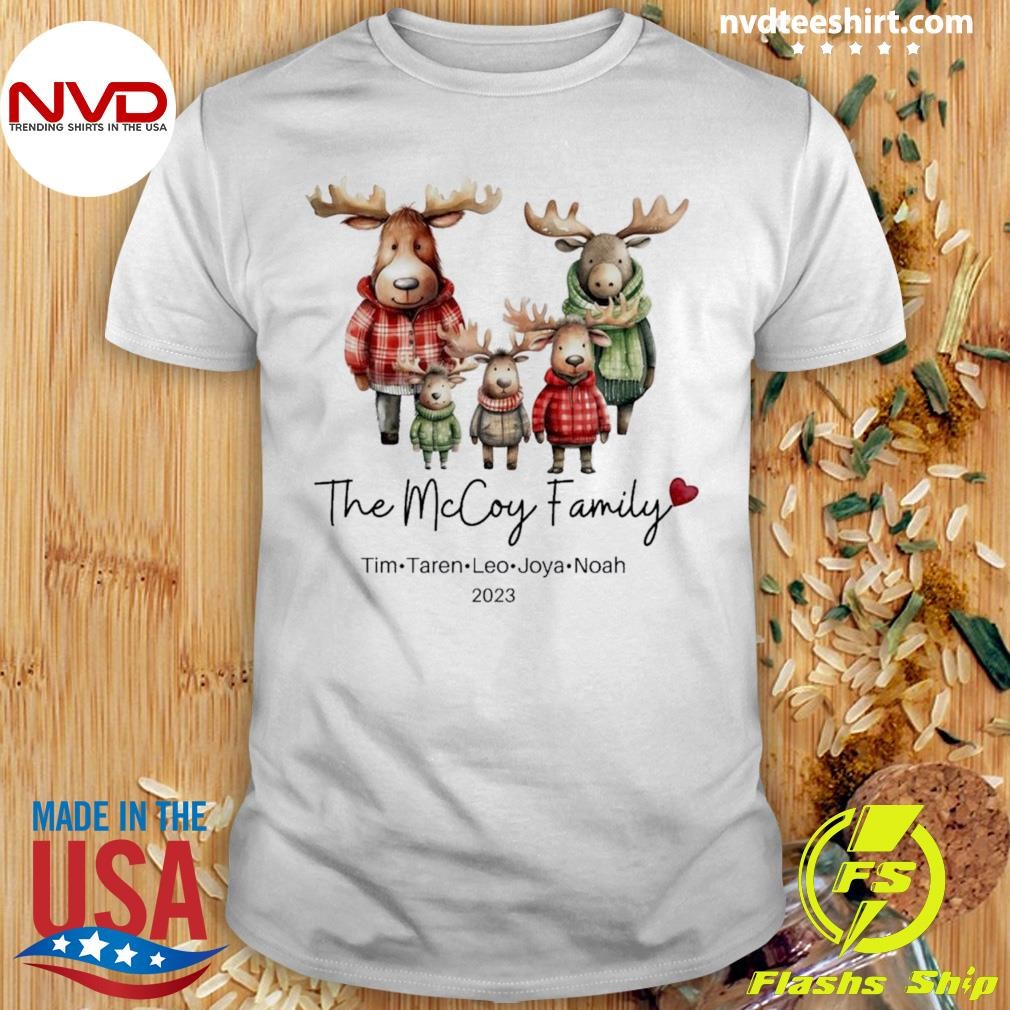 Personalized Family Reindeer Christmas Custom Shirt