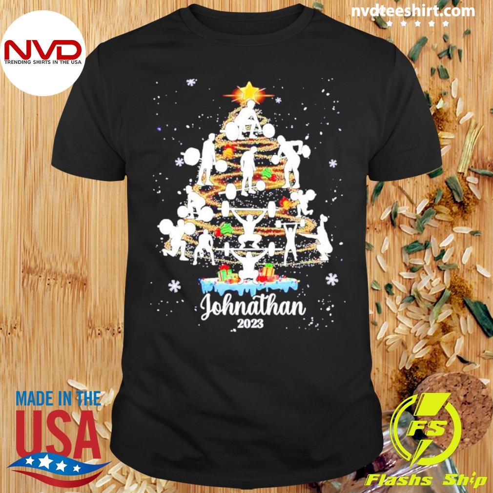 Personalized Weightlifting Christmas Tree Lifting Liftmas Shirt