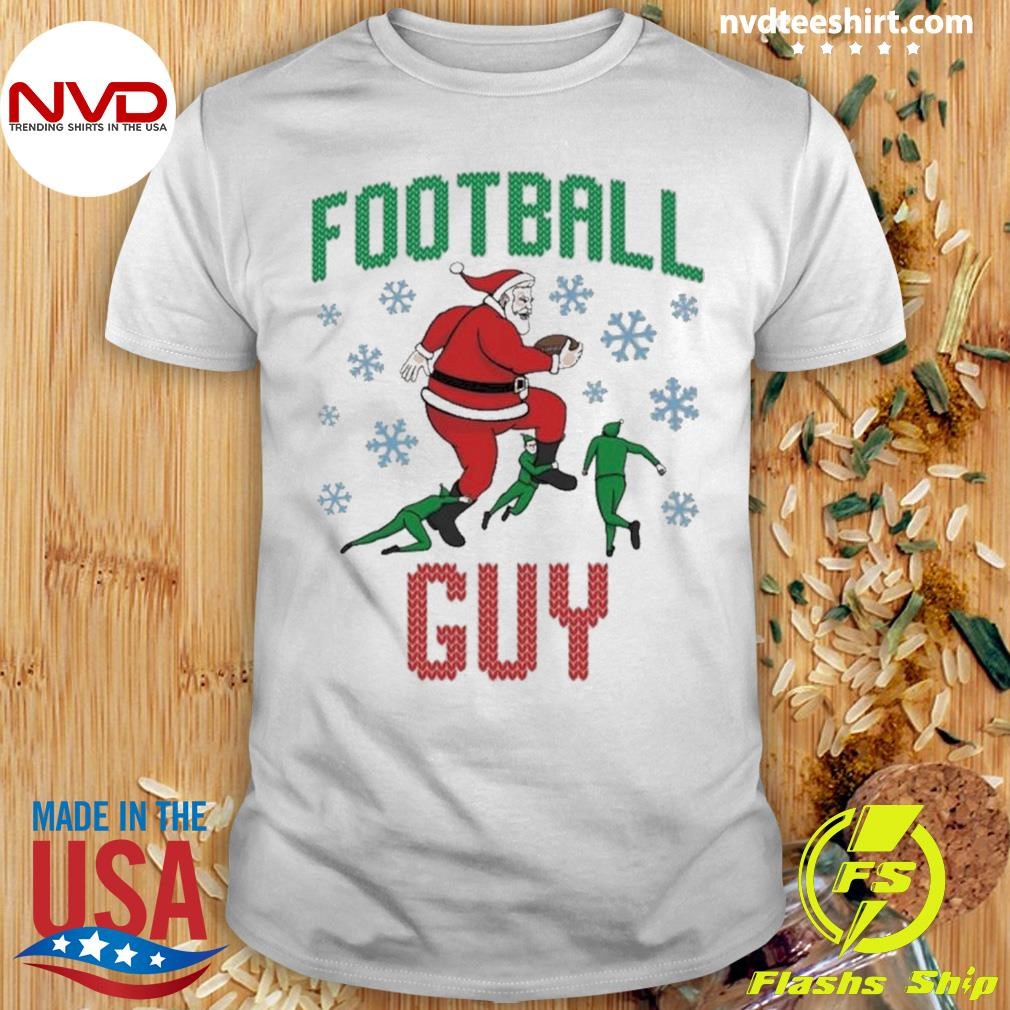 Santa Football Guy Ugly Merry Christmas Shirt