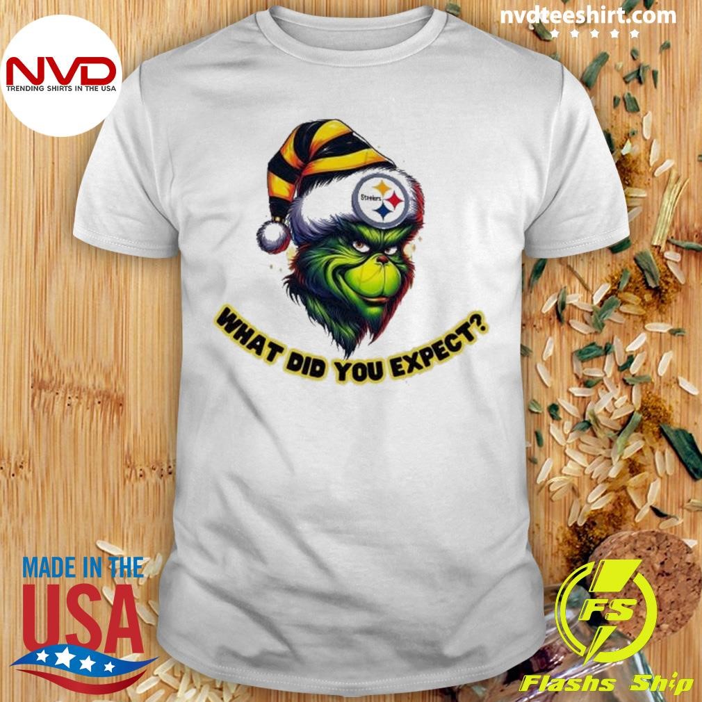 Santa Grinch Pittsburgh Steelers What Did You Expect Christmas Shirt