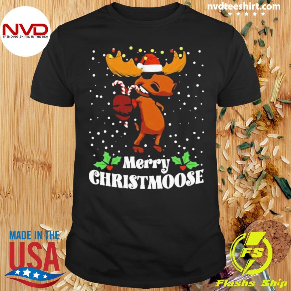 Santa Reindeer Merry Christmoose Christmas Shirt
