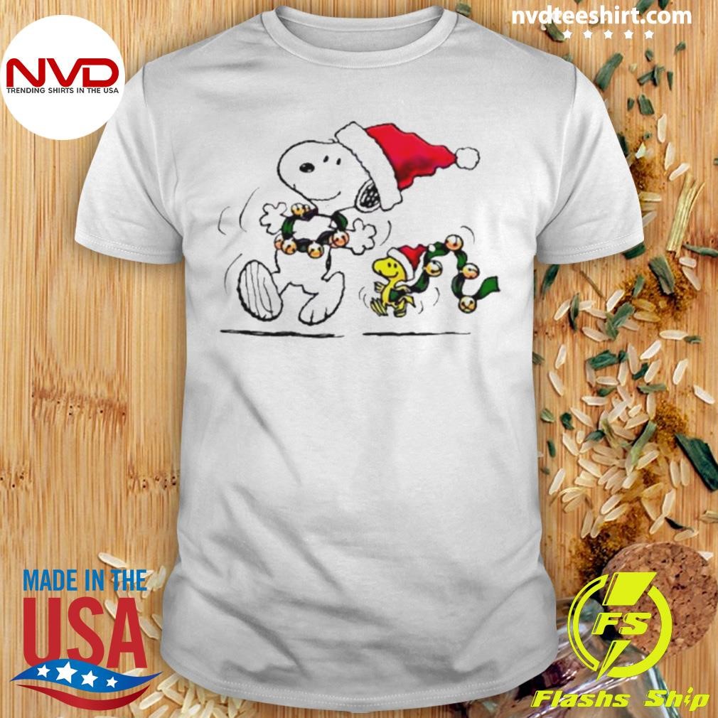 Santa Snoopy Christmas Cartoon Shirt