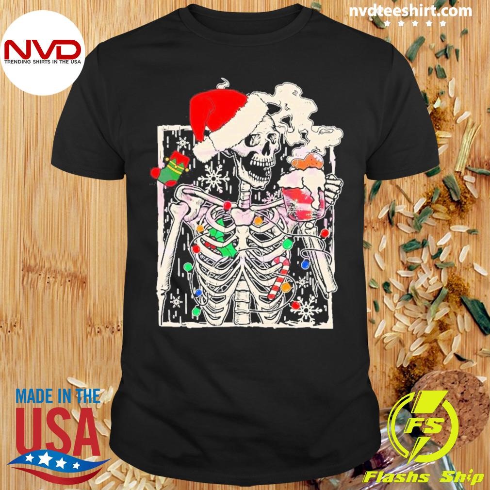 Skeleton Christmas Coffee Lover Shirt