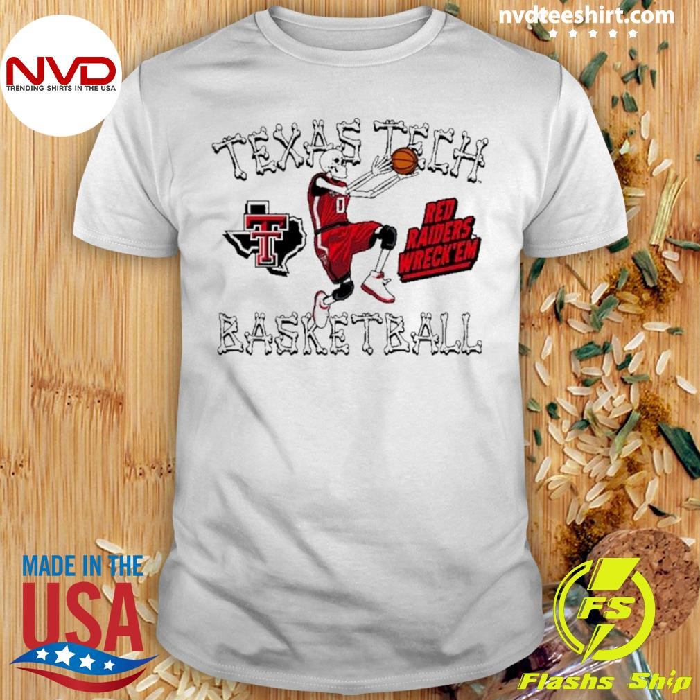 Skeleton Texas Tech Basketball Bones Shirt
