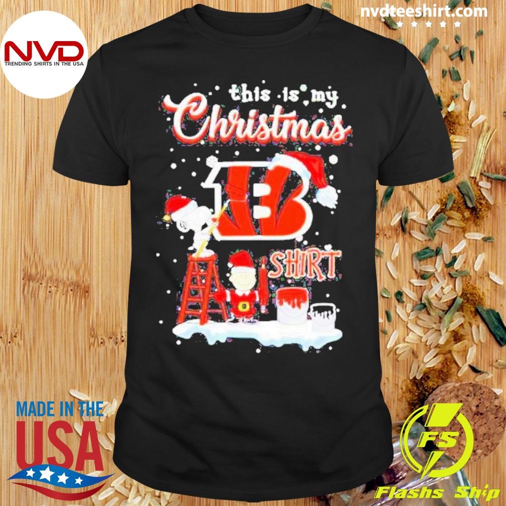 Snoopy And Charlie Brown Nfl Cincinnati Bengals This Is My Christmas Shirt