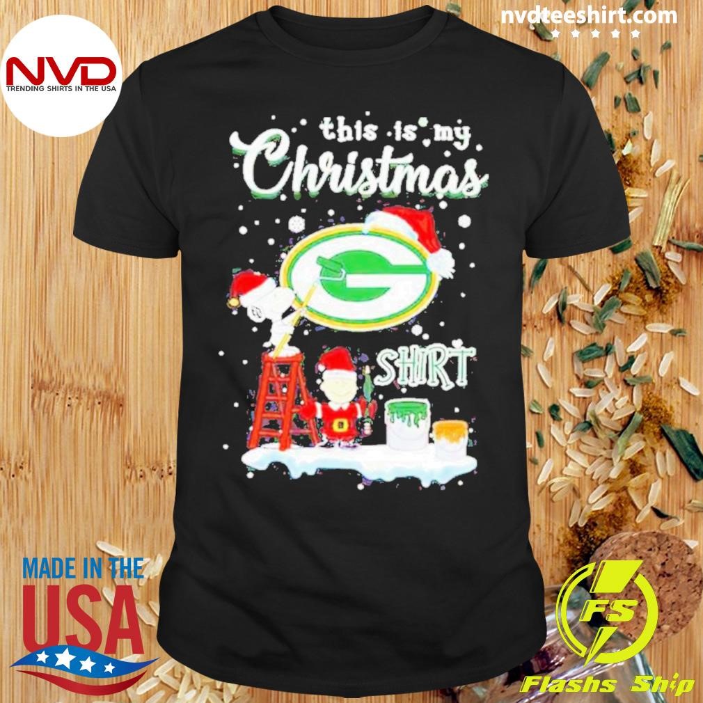 Snoopy And Charlie Brown Nfl Green Bay Packers This Is My Christmas Shirt